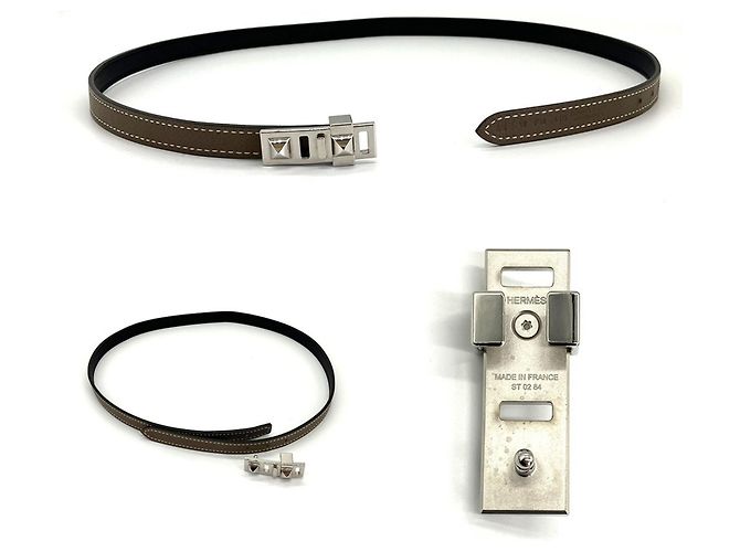 Hermès Hermes Collier de Chien Belt in Etoupe - view 3