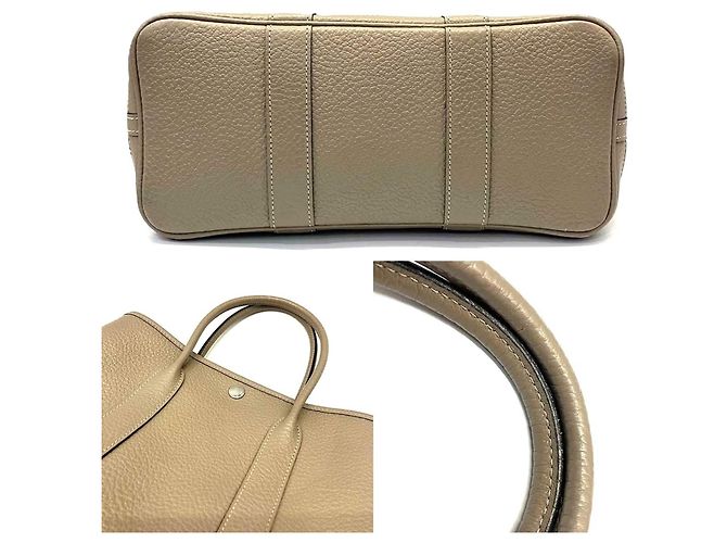 Hermès Borsa Hermes Garden TPM in pelle Country Beige - vista 4