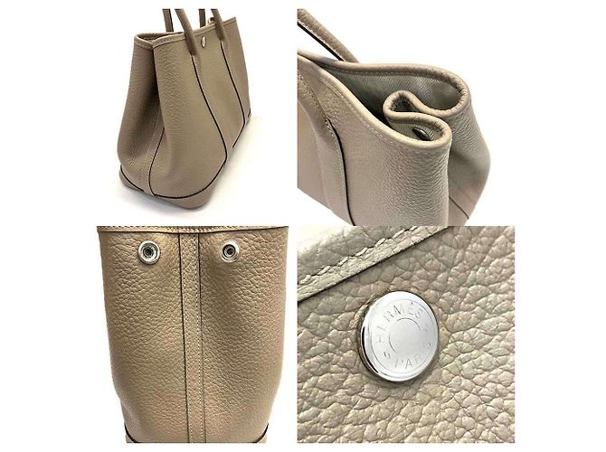 Hermès Borsa Hermes Garden TPM in pelle Country Beige - vista 5