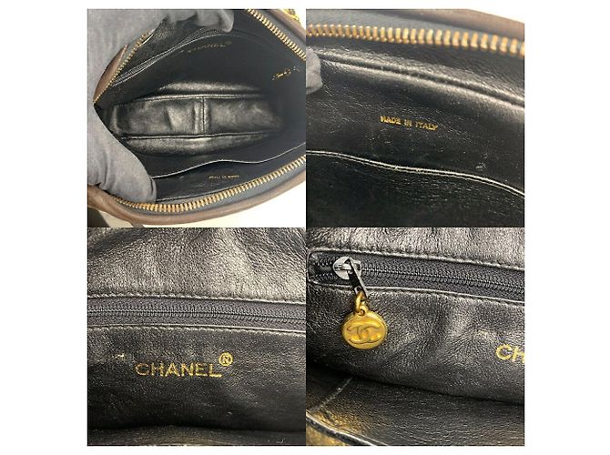 Timeless Borsa a tracolla con catena Chanel Matelassé in pelle d'agnello Marrone scuro - vista 7