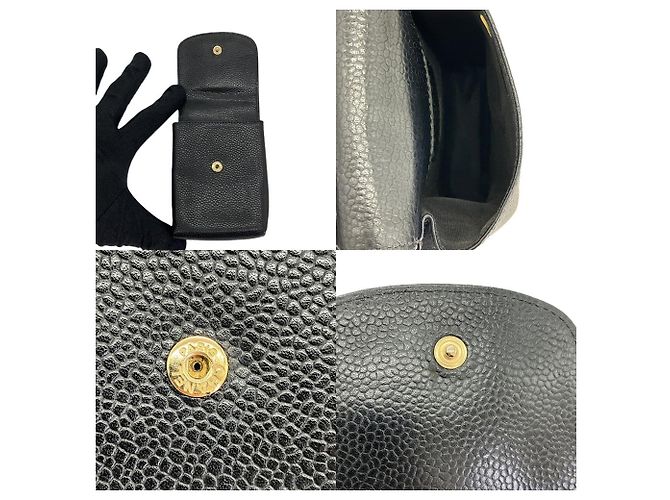 Chanel Black Grained Calfskin Cigarette Case - view 5