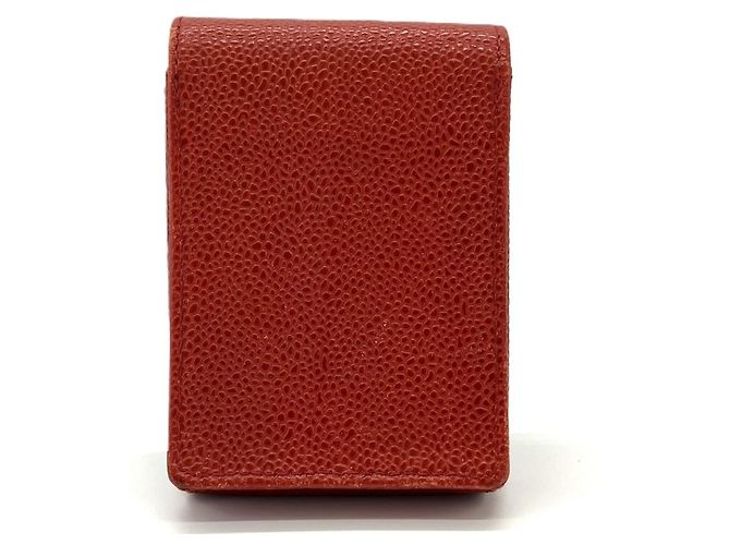 Chanel Red Grained Calfskin Cigarette Case - view 2