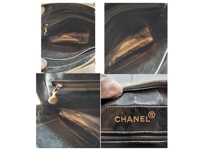 Mini borsa tote Chanel Nero Bianco - vista 6