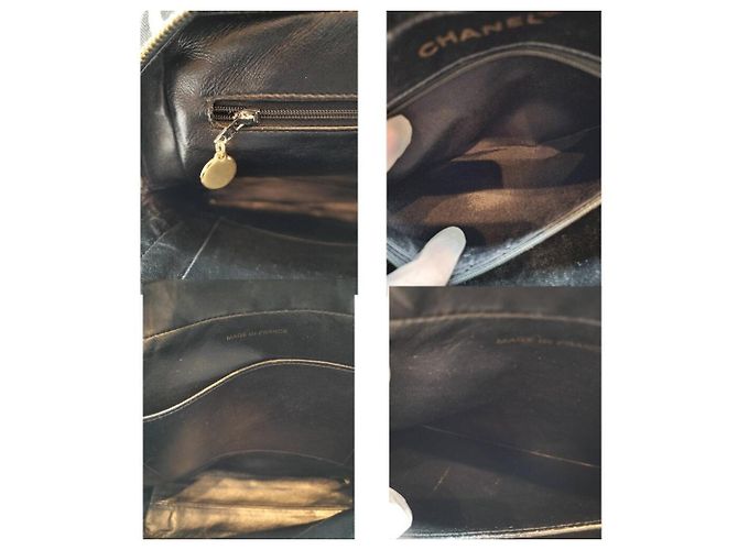 Mini borsa tote Chanel Nero Bianco - vista 7