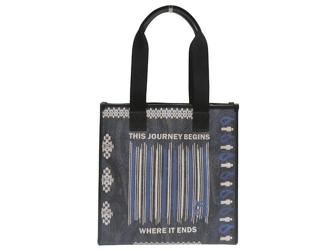 Borsa Tote Etro Paisley x Bandana Marrone Nero Blu - vista 2