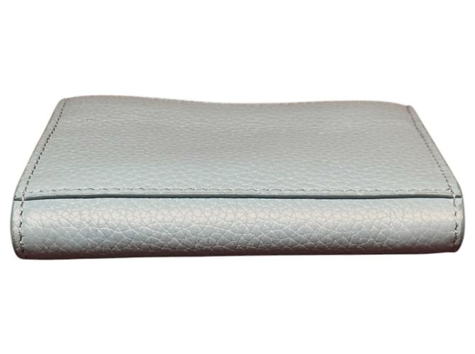 Monedero Miu Miu de piel, Light Blue Gray Azul claro - vista 5