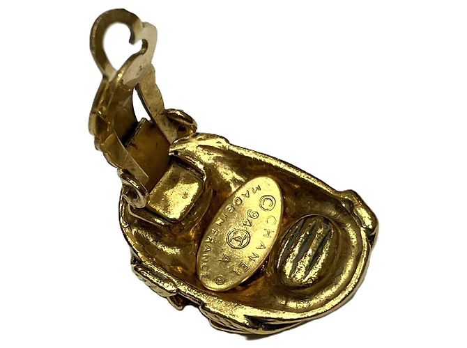Orecchini a clip Chanel in lega dorata D'oro - vista 4