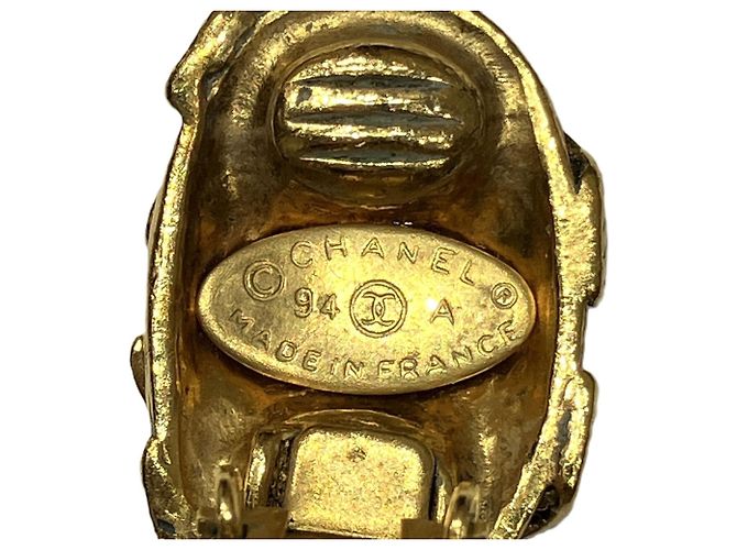 Orecchini a clip Chanel in lega dorata D'oro - vista 5