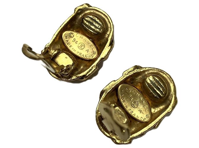 Orecchini a clip Chanel in lega dorata D'oro - vista 6