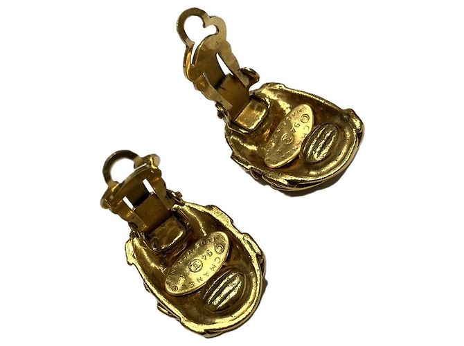 Orecchini a clip Chanel in lega dorata D'oro - vista 7