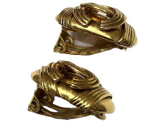 Orecchini a clip Chanel in lega dorata D'oro - vista 8