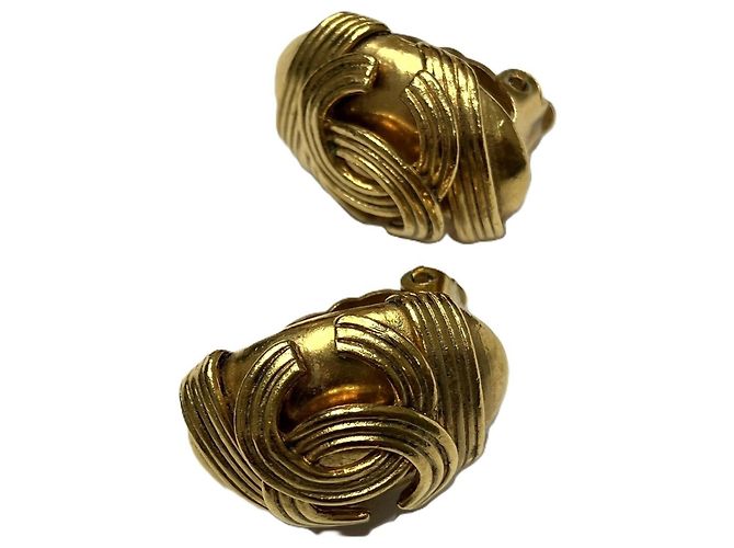 Orecchini a clip Chanel in lega dorata D'oro - vista 9