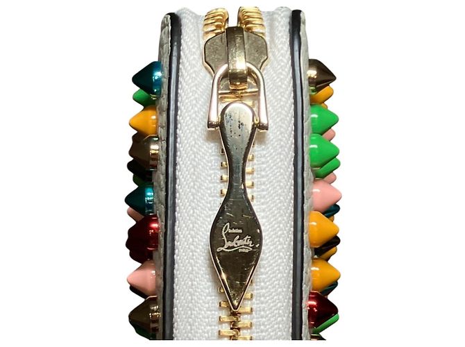 Christian Louboutin Spike Stud Langbeutel Weiß Mehrfarben - Ansicht 9