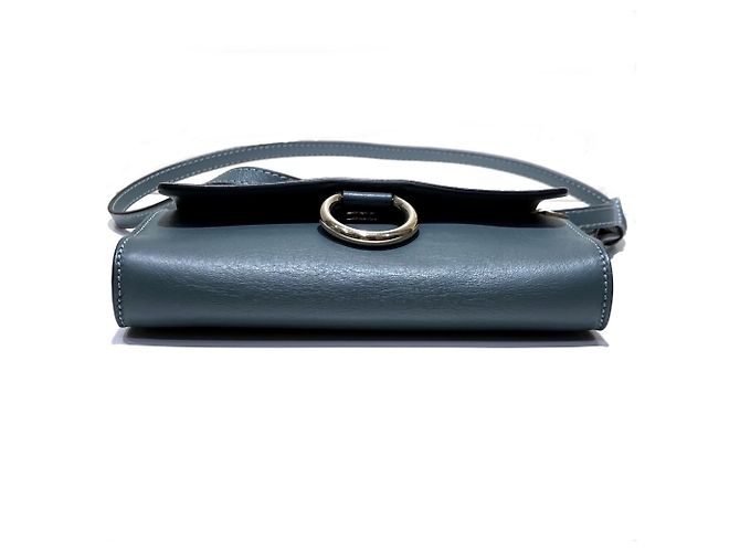 Bolsa Tiracolo com Aba Chloé Azul - vista 3