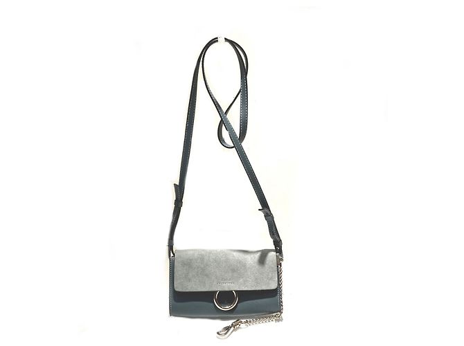 Bolsa Tiracolo com Aba Chloé Azul - vista 9