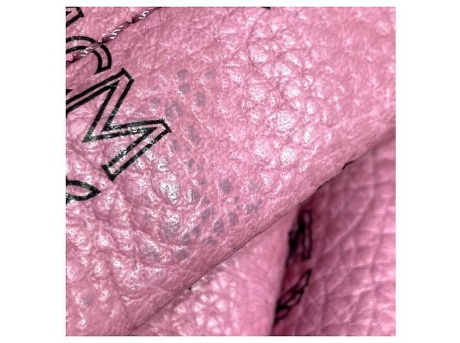 MCM Visetos Studded Backpack in Pink Leather - view 8