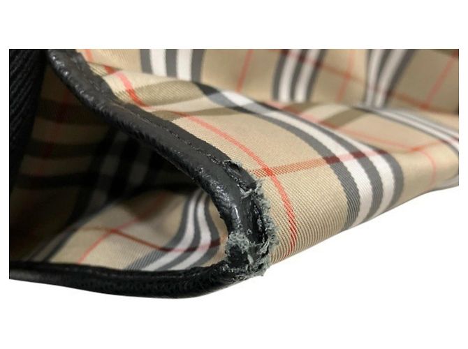 Bolso Tote Burberry Nova Check Negro Beige - vista 6