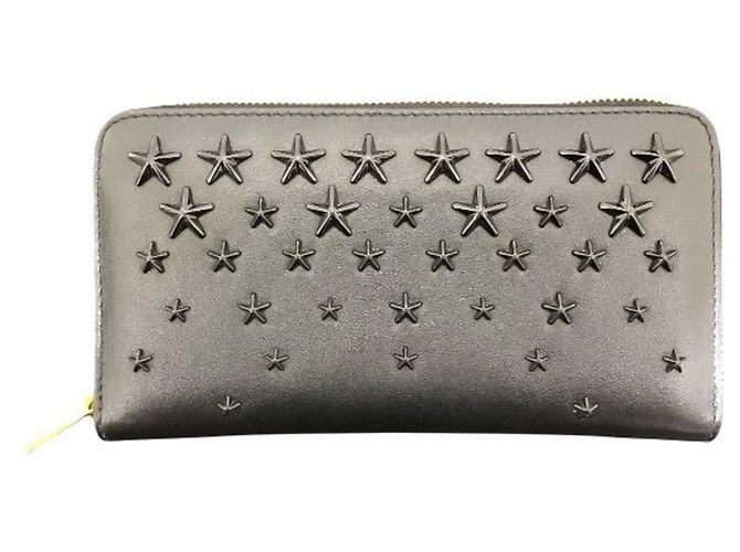 Jimmy Choo Pippa Studded Star Long Wallet Dark grey - view 2