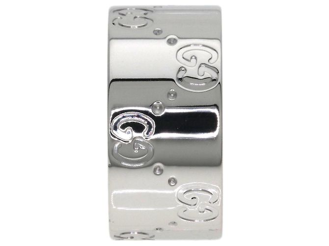 Anello Gucci Icon Wide #11 in oro bianco 18K - vista 3