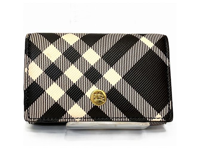 Cartera tri-fold de piel Burberry Negro - vista 2