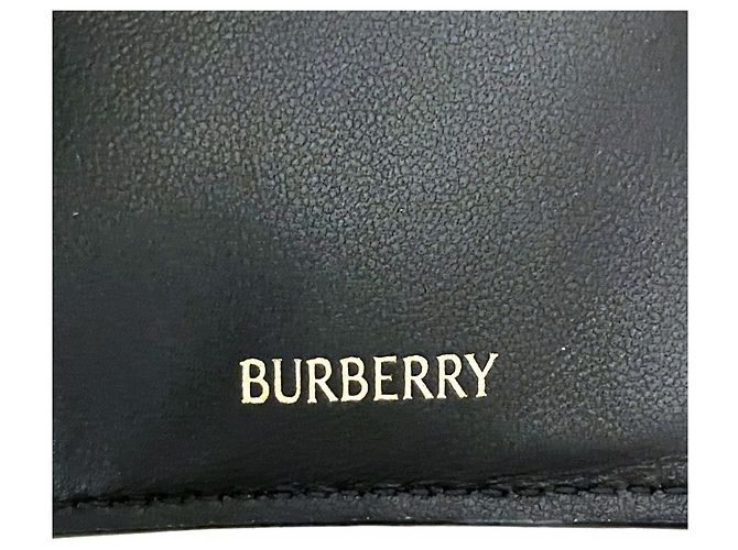 Cartera tri-fold de piel Burberry Negro - vista 4