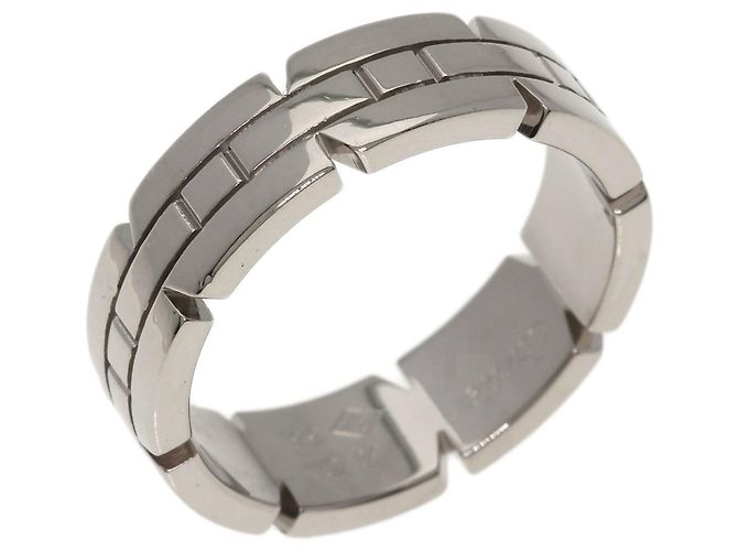 Anello Cartier Tank Française in oro bianco 18K - vista 2