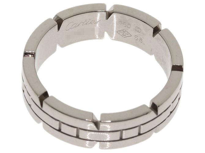 Anello Cartier Tank Française in oro bianco 18K - vista 4