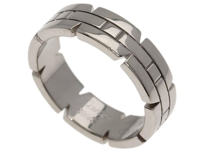 Anello Cartier Tank Française in oro bianco 18K - vista 6