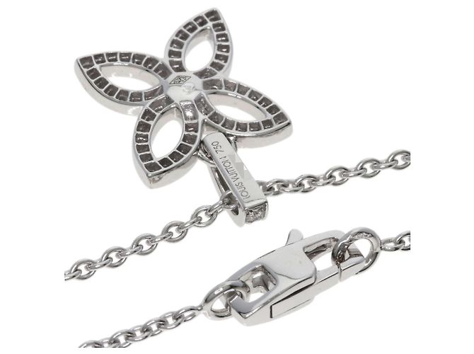 Collana Pendente Louis Vuitton 18K White Gold Cracker Diamond - vista 2