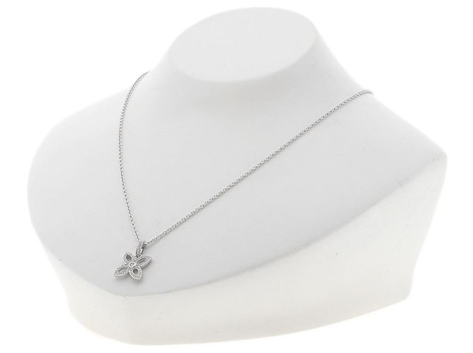 Collana Pendente Louis Vuitton 18K White Gold Cracker Diamond - vista 4