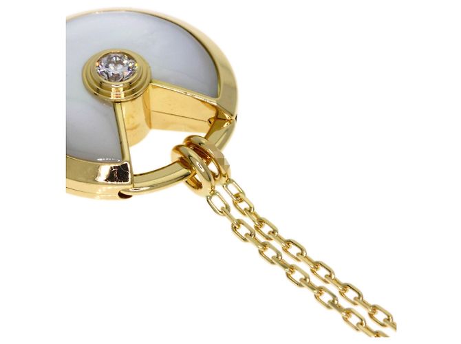Collana Cartier Amulette de SM in Oro Giallo 18K, Madreperla e Diamanti - vista 4