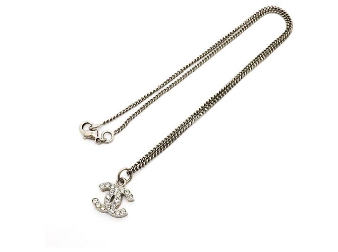 Chanel Silberkette mit Strass - Ansicht 3