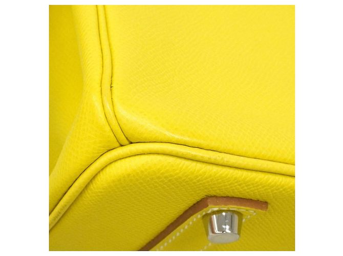 Hermès Borsa Hermes Birkin 35 Candy D'oro Grigio - vista 6
