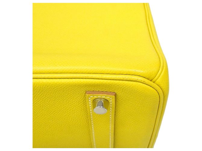 Hermès Borsa Hermes Birkin 35 Candy D'oro Grigio - vista 7