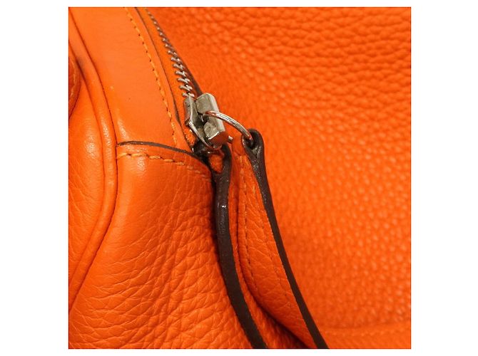 Hermès Sac à main Hermes Lindy 30 Orange - vue 11