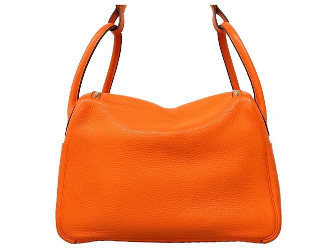 Hermès Sac à main Hermes Lindy 30 Orange - vue 13