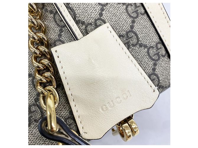 Borsa Tote Gucci Padlock GG Small Marrone Bianco - vista 10