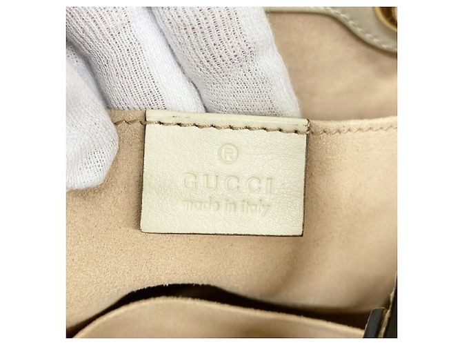 Borsa Tote Gucci Padlock GG Small Marrone Bianco - vista 5