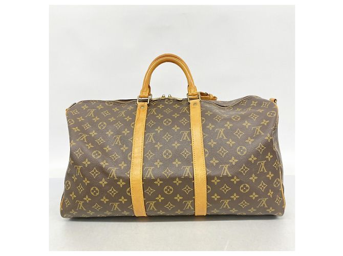 Louis Vuitton Monogram Keepall Bandoulière 50 Marrone - vista 13