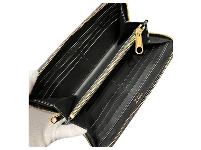 Portafoglio lungo Burberry in pelle nera Nero - vista 3