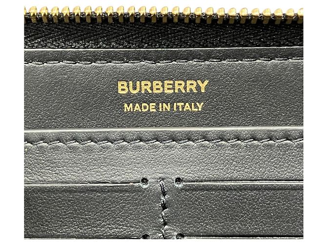 Portafoglio lungo Burberry in pelle nera Nero - vista 4