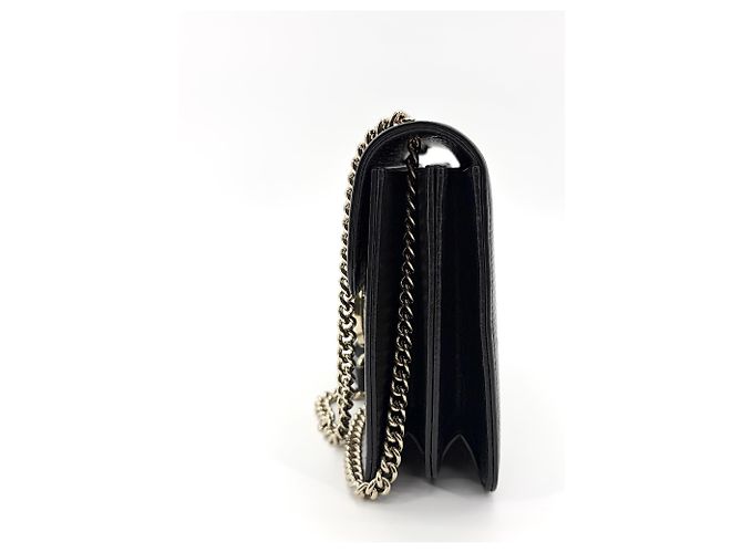 Gucci Interlocking Leather Small Noir - vue 3