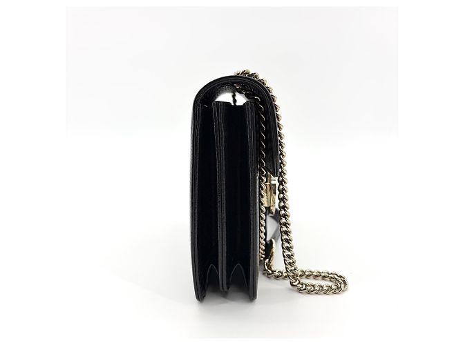Gucci Interlocking Leather Small Noir - vue 4