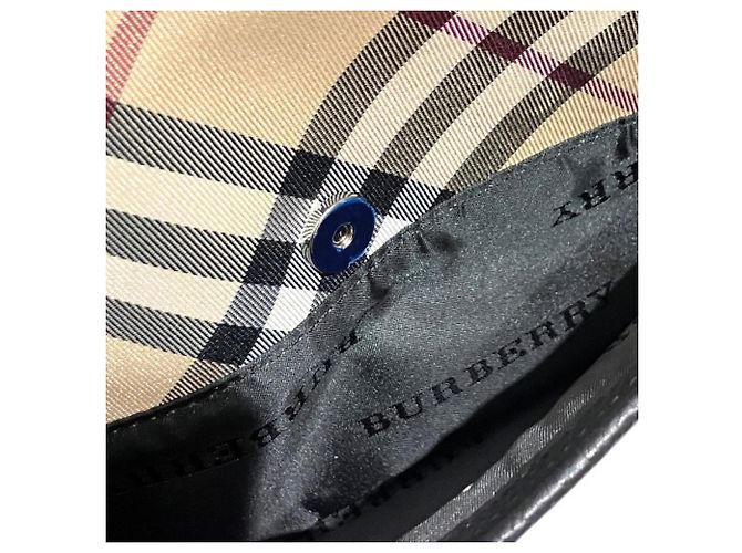 Borsa a mano e a tracolla Burberry Nova Check Nero Beige - vista 7