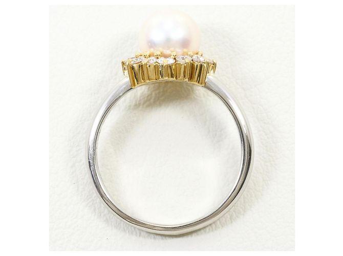 Anello Seiko Nina Ricci in platino PT900 e oro giallo Bianco - vista 2