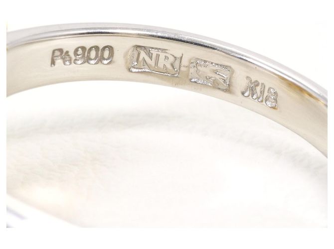 Anello Seiko Nina Ricci in platino PT900 e oro giallo Bianco - vista 4
