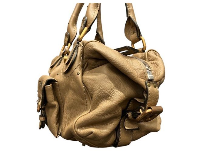 Chloé Chloe Paddington Leder Tote Bag Beige - Ansicht 8