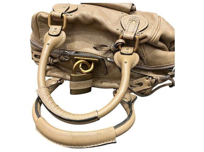 Chloé Chloe Paddington Leder Tote Bag Beige - Ansicht 9