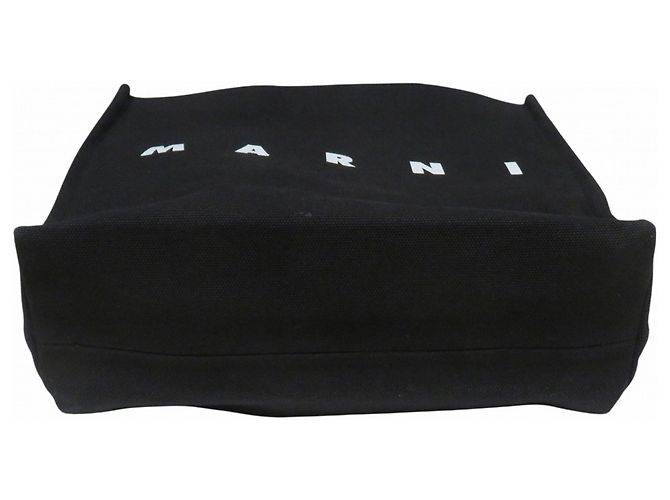 Marni Shopper-Bag aus schwarzer Baumwolle - Ansicht 3