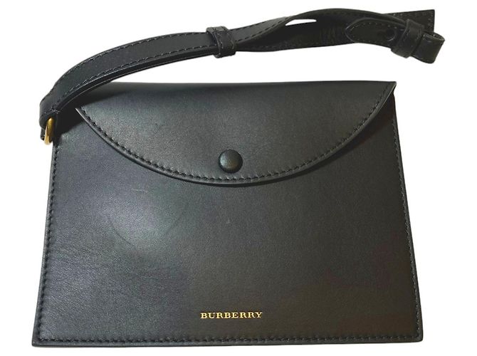 Borsa a tracolla in pelle Burberry Nero - vista 5